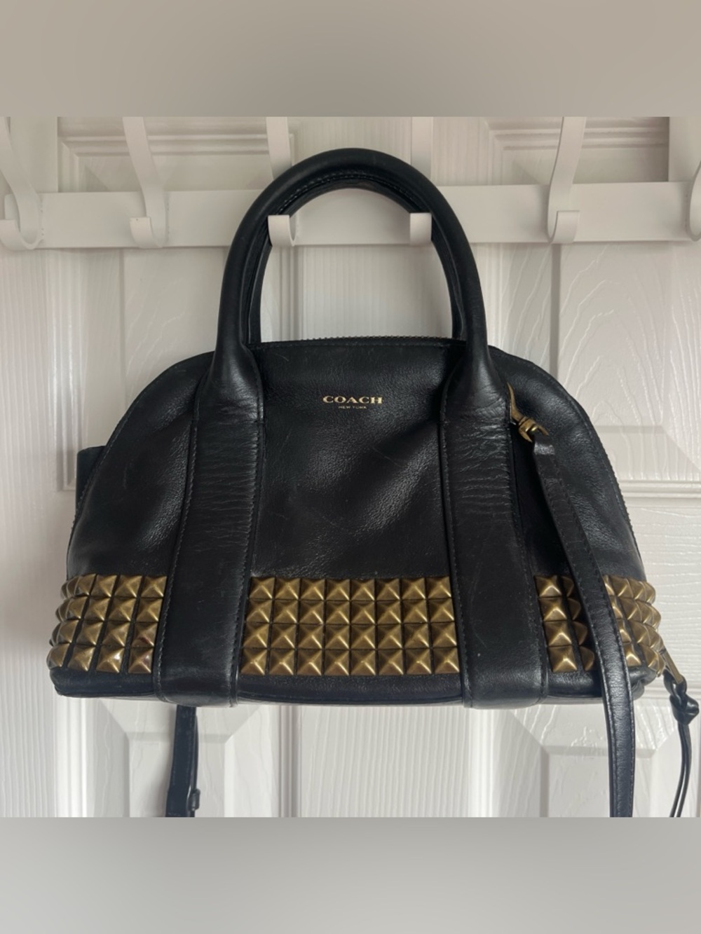 2014 Coach Black Mini Bleecker Preston Studded Leather - Picture 9 of 9